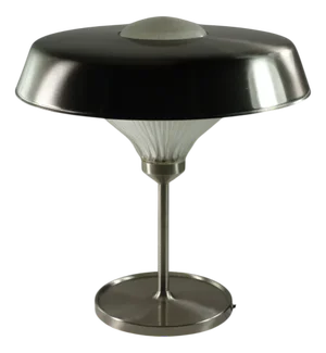 Italian Nickel Metal Glass Table Lamp by Studio BBPR for Artemide, 1960s