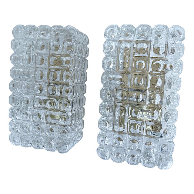 Vintage Buuble Glass Sconces from Erco, 1960s, Set of 2 For Sale