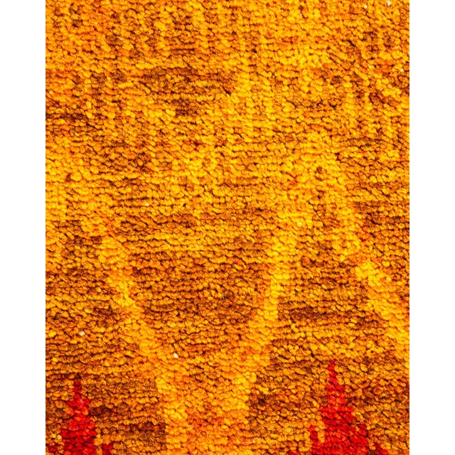 Traditional Modern Hand-Knotted Area Rug - Orange, 5' 0" x 8' 0" For Sale - Image 3 of 8