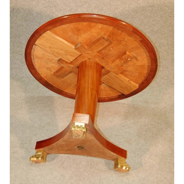Pedestal Table with Claw Feet, 1940s For Sale - Image 10 of 12