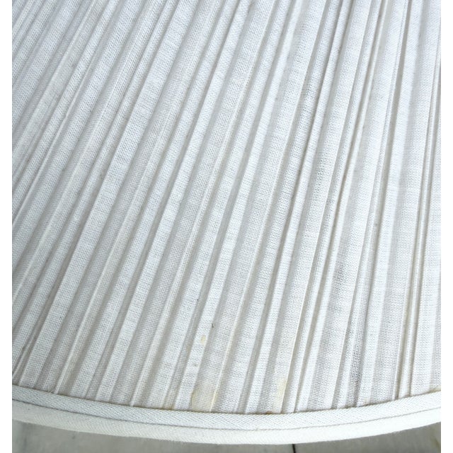 Off-white 1960s Off White Pleated Swag Pendant Light For Sale - Image 8 of 10