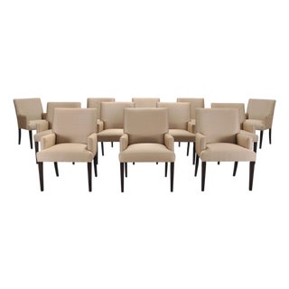 Set of Twelve A. Rudin No. 442 Upholstered Dining Armchairs For Sale