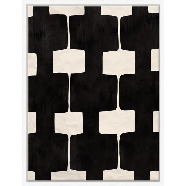 Black and White Abstract 4 Art Print in White Frame by Paule Marrot For Sale