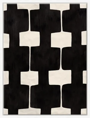 Black and White Abstract 4 Art Print in White Frame by Paule Marrot