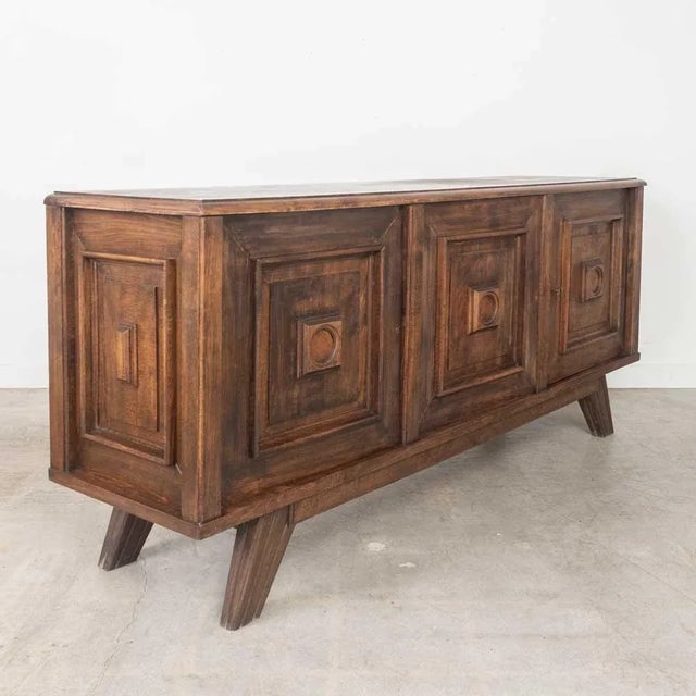 Brutalist 1940s French Brutalist Oak Sideboard For Sale - Image 3 of 15