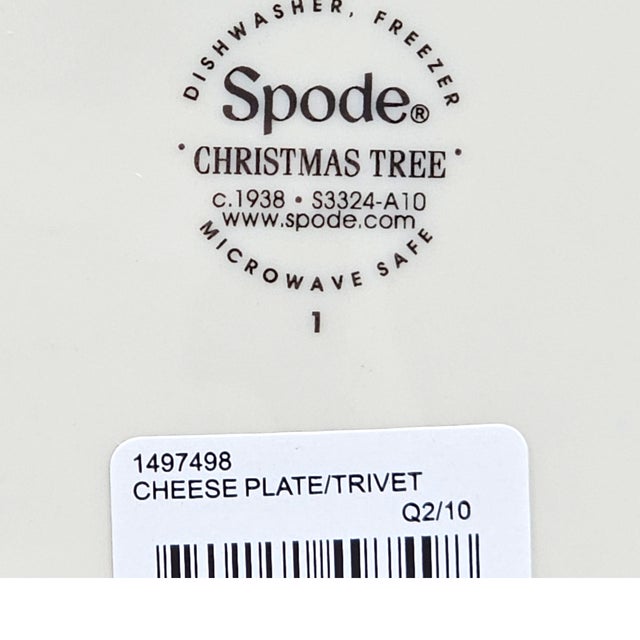 Spode Christmas Tree Cheese Plate With Four Spreaders – Holiday Serving Set For Sale - Image 13 of 13
