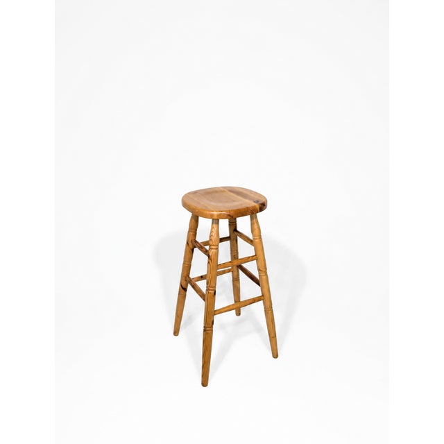 Vintage Bar Stool in Pine, 1960s For Sale - Image 14 of 14