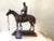 1970s 1970s Juan Carlos Harriott on His Polo Pony Carved Wood Sculpture by E. Dombrowe For Sale - Image 5 of 13