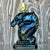 Vintage Blue Glazed Double Horse Head Lamp For Sale - Image 12 of 13