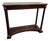 1980s Bombay Co. Neoclassical Empire Style Mahogany Marble Top Console Table. For Sale