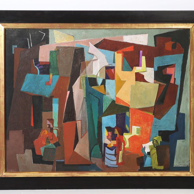 This extraordinary oil on canvas painting by American artist William Freed (1902–1984) captures the dynamic energy and...