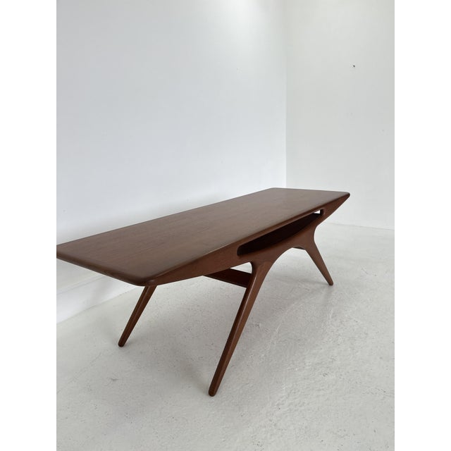 Wood Smile Coffee Table in Teak by Johannes Andersen for CFC Silkeborg, Denmark, 1960s For Sale - Image 7 of 12