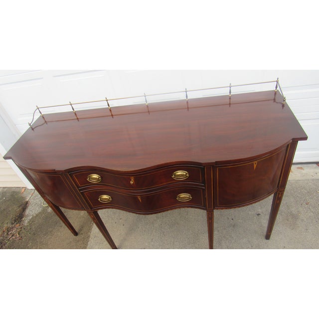 1980s 1980s Henkel Harris Mahogany Sideboard Federal Designer For Sale - Image 5 of 9
