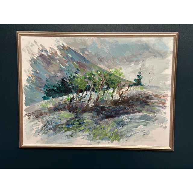 Bengt Andersson Råssbyn, Large Telemarken, Gausta, 1975, Oil on Canvas, Framed For Sale - Image 10 of 18