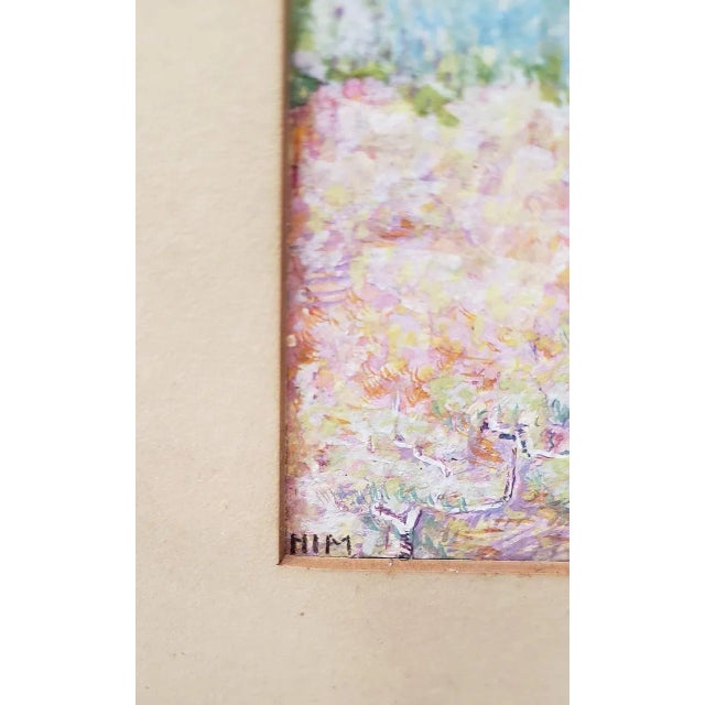 Paper Fantasy Castle on a Hill Gouache Painting C.1920s For Sale - Image 7 of 10