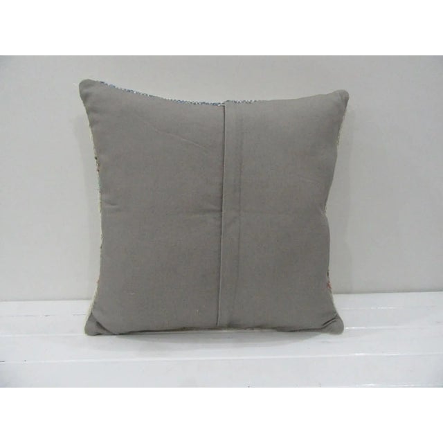 Contemporary Handmade Decorative Striped Kilim Pillow Cover For Sale - Image 3 of 4