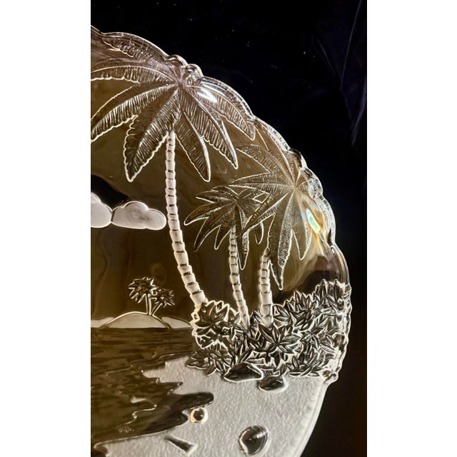 Mikasa 1980s Mikasa Santa Cruz Crystal Large Platter For Sale - Image 4 of 12