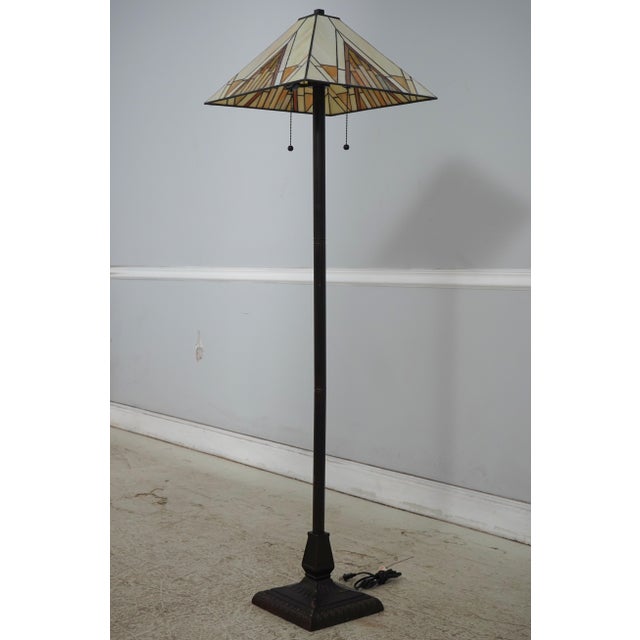 Age: Approx. 30 Years Old Details: High Quality Construction Arts & Crafts Style Tiffany Style Shade Hand Cut Stained...