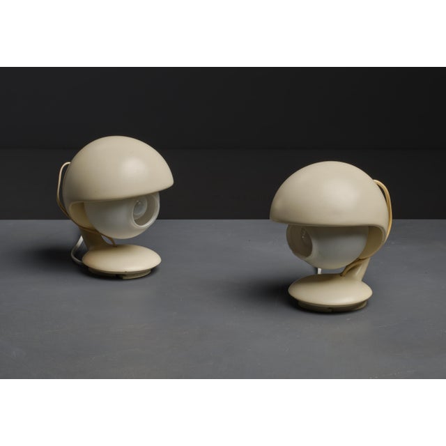 Visor Table Lamps with Opaline Glass, 1960s, Set of 2 For Sale - Image 6 of 8