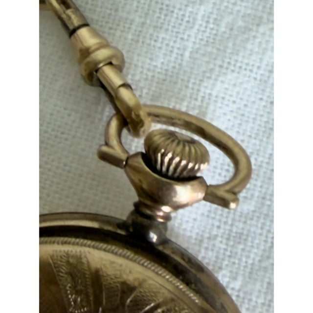 Late Victorian Gold Filled Guard Chain With Illinois Hunter Case Pocket Watch, C. 1890–1900 For Sale In New York - Image 6 of 14