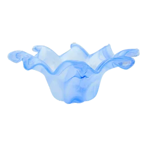 Mid 20th Century Lavorazione Arte Murano Art-Glass Centerpiece With Blue Hues