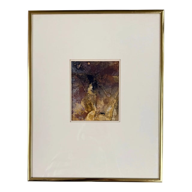 Vintage Mixed Media Painting by Suzanne Sandifer For Sale