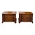 Pair of English Georgian Chippendale Style Serpentine Front 3-Drawer Nightstands For Sale
