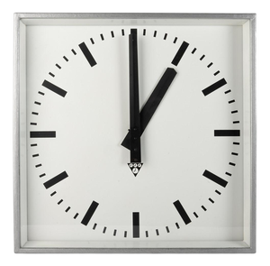C 401 Clock in Silver Grey from Pragotron, 1970s