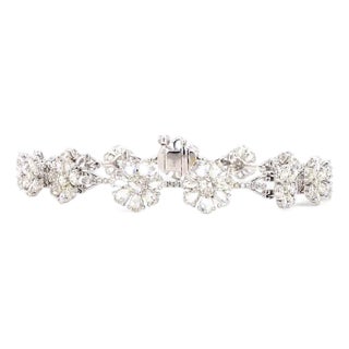 5.15 Carat Rose Cut Diamond Gold Bracelet For Sale