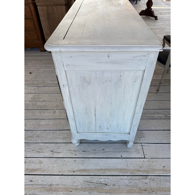 18th Century French Louis XV Provincial Solid Walnut Sideboard / Buffet. For Sale - Image 10 of 12