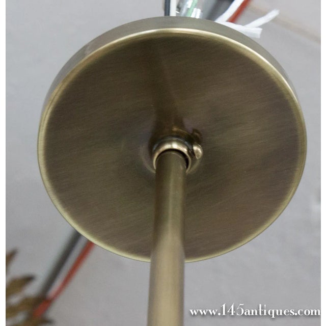 1950s French 1950s Green Patinated Suspended Ceiling Fixture For Sale - Image 5 of 12