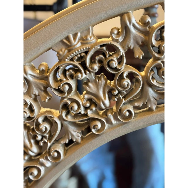 Plastic Extra Large Round Ethan Allen Wall Mirror For Sale - Image 7 of 8