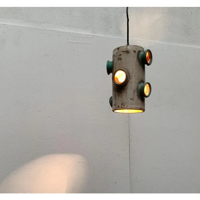 Mid-Century Modern Mid-Century Studio Pottery Ceramic Pendant Lamp from Palette Design, 1960s, Set of 3 For Sale - Image 3 of 18