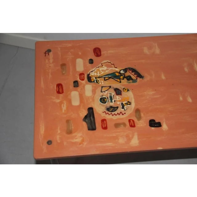 Tan Mid-Century Resin Coffee Table For Sale - Image 8 of 10