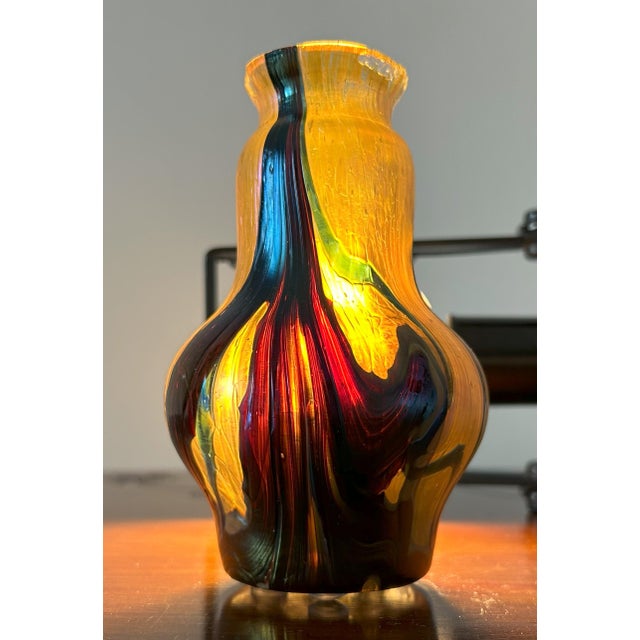 Art Nouveau Iridescent Glass Vase, Central European, 1890s For Sale - Image 10 of 18