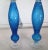 Mid-Century Modern Rare Mid Century Modern Cobalt Blue Spun Glass 15" Candle Holders-A Pair For Sale - Image 3 of 5