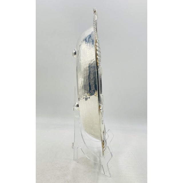 Metal 1980s Emilia Castillo Taxco “El Mar” Silver Plate Shell & Starfish Centerpiece Bowl For Sale - Image 7 of 18