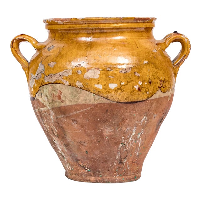 19th Century French Terracotta Confit Pot For Sale