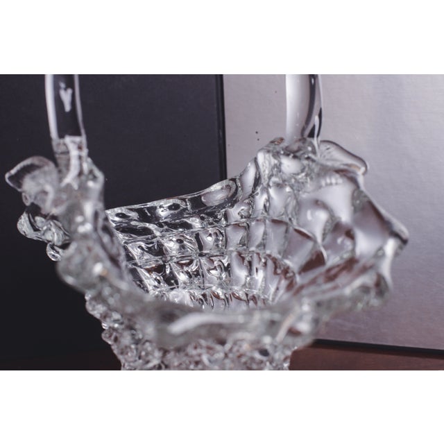 Glass Ercole Barovier Rostrato Murano Italian Glass Basket Centerpiece Vase, 1940s For Sale - Image 7 of 13