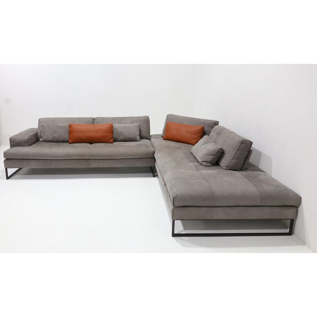 Italian Sofa by Gamma, the Sunset Sofa in Leather, Designed by Gabriele Ghetti For Sale - Image 4 of 11