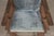 Blue 1980s Oak and Gold Queen Sitting Dining Chair For Sale - Image 8 of 10