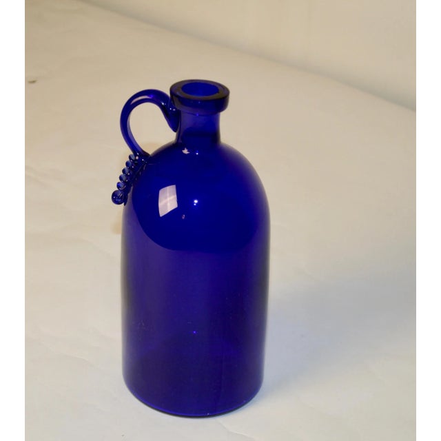 1940s Blue Bottle with Profiled & Polished Edge Attributed to Vittorio Zecchin for A.VE.M, 1940s For Sale - Image 5 of 9