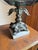 1950s Hollywood Regency Pedestal Centerpiece Bowl, Smoky Glass Ashtray on Marble Base For Sale In New York - Image 6 of 9