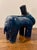 Blue Vintage American Studio Pottery Folk Art Elephant Sculpture, Signed For Sale - Image 8 of 10