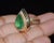 GIA Certified Natural 6.46CTS VS F Diamond Emerald 18K Solid Gold Halo Domed Ring, size 7 For Sale In Dallas - Image 6 of 10