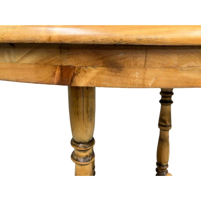 Gustavian (Swedish) 19th Century Swedish Pine Oval Pedestal Table For Sale - Image 3 of 10