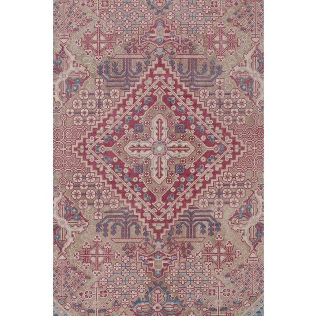 Vintage Turkish Oushak Rug 4'9" X 6'4" For Sale In Philadelphia - Image 6 of 12