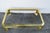 Metal Hollywood Regency Italian Karl Springer Brass Finish Ming Legs Coffee Table 5767 For Sale - Image 7 of 12