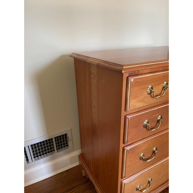 Pair of Harden Solid Cherry 4-Drawer Georgian Chests – Bachelor Chests / Nightstands For Sale - Image 13 of 18