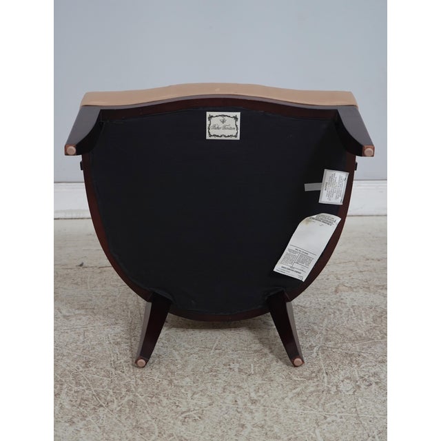 Pair of Baker Mahogany Medallion Back Armchairs For Sale - Image 16 of 18